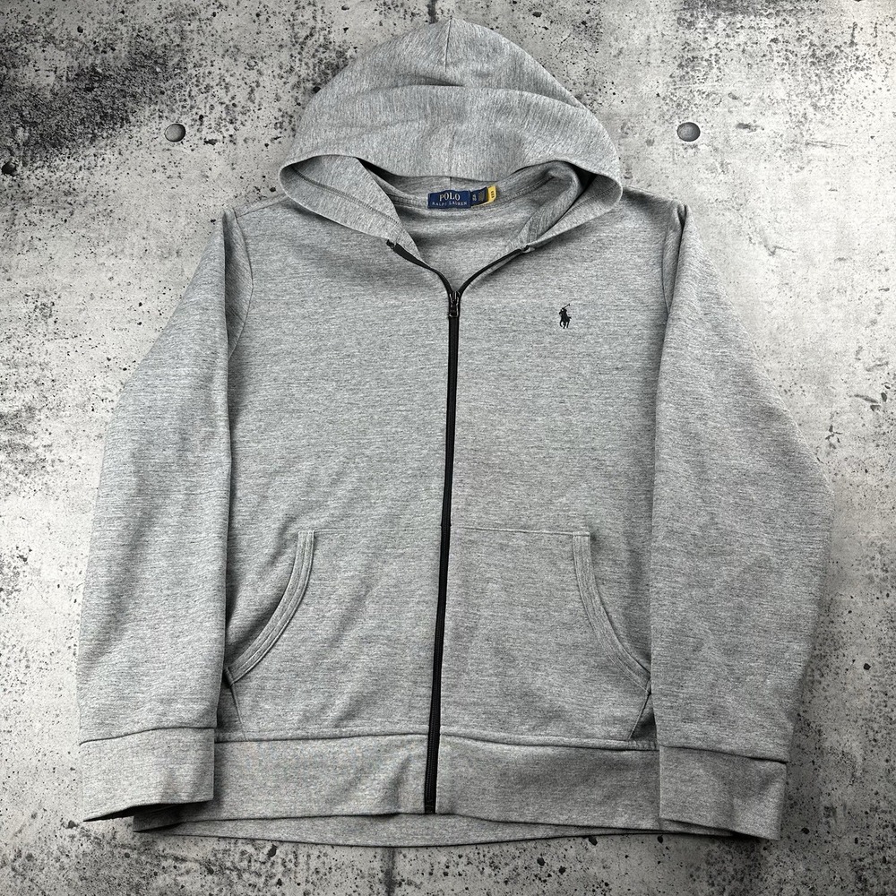 Polo‎ Ralph Lauren Jacket Mens XL Gray Full Zip Hooded Casual Outdoors